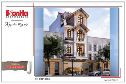 BÌA Mẫu thiết kế kiến trúc nhà ống tân cổ điển tại Bắc Ninh sh nop 0139