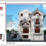 Kiến trúc biệt thự Pháp mái ngói xanh tại Quảng Ninh sh btp 0107