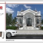 Thiết kế kiến trúc mặt tiền biệt thự mini tại Hà Nội sh btp 0110