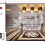 Thiết kế quầy lễ tân nhà hàng 2 tầng kiến trúc Pháp sang trọng tại Phú Quốc sh bck 0045
