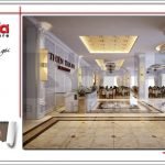 Thiết kế sảnh lễ tân nhà hàng 2 tầng kiến trúc Pháp sang trọng tại Phú Quốc sh bck 0045