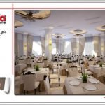 Mẫu thiết kế nội thất nhà hàng 2 tầng kiến trúc Pháp sang trọng tại Phú Quốc sh bck 0045