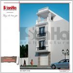 Mẫu kiến trúc nhà ống kiến trúc Pháp 4 tầng mặt tiền hẹp tại Hải Phòng sh nop 0145