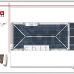 Mặt bằng công nằng tầng mái biệt thự mini tại Hà Nội sh btp 0110