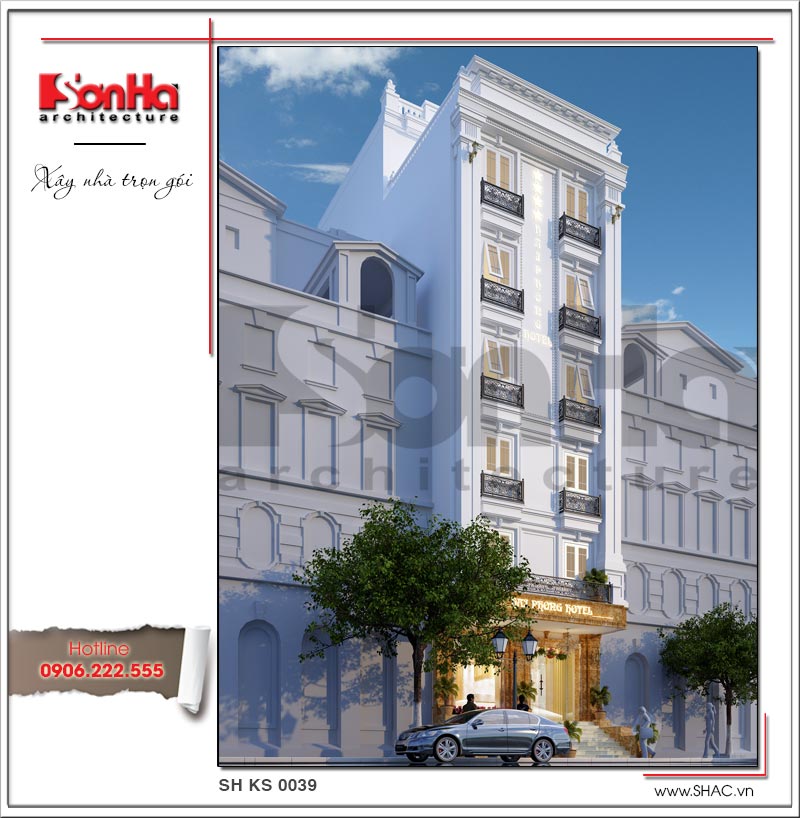 Thiết kế khách sạn 3 sao trong giai đoạn điều chỉnh giấy phép xây dựng công trình nhanh chóng