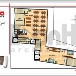 Mặt bằng công năng tầng 2 khách sạn hiện đại tại Đà Nẵng SH KS 0038