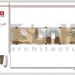 Mặt bằng công năng tầng 2 nhà ống kiến trúc Pháp 4 tầng mặt tiền hẹp tại Hải Phòng sh nop 0145