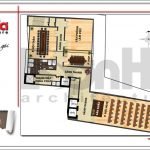 Mặt bằng công năng tầng 3 khách sạn hiện đại tại Đà Nẵng SH KS 0038