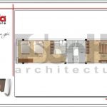 Mặt bằng công năng tầng 3 nhà ống kiến trúc Pháp 4 tầng mặt tiền hẹp tại Hải Phòng sh nop 0145