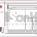 Mặt cắt 1-1 biệt thự mini tại Hà Nội sh btp 0110