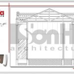 Mặt cắt 2-2 biệt thự mini tại Hà Nội sh btp 0110