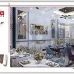 Mẫu phòng ăn đẹp nhà hàng 2 tầng kiến trúc Pháp sang trọng tại Phú Quốc sh bck 0045