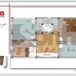 Mặt bằng công năng tầng 4 biệt thự Pháp tại Nam Định sh btp 0108