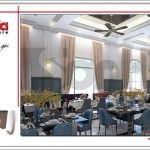 Mẫu thiết kế phòng ăn đẹp nhà hàng 2 tầng kiến trúc Pháp sang trọng tại Phú Quốc sh bck 0045