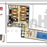 Mặt bằng công năng tầng 13 khách sạn hiện đại tại Đà Nẵng SH KS 0038