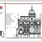 Mặt đứng ngang biệt thự lâu đài 2 tầng đẹp tại Lạng Sơn sh btld 0028