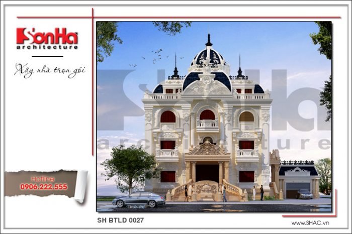 Biệt thự lâu đài cổ điển 3 tầng mái vòm hạ gục mọi ánh nhìn với cấp phép xây dựng nhanh chóng 