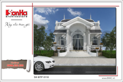 BÌA Thiết kế kiến trúc mặt tiền biệt thự mini tại Hà Nội sh btp 0110