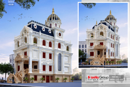 Biệt thự lâu đài 3 tầng 1 tum mặt tiền 10m rộng 290m2