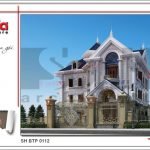 Thiết kế kiến trúc biệt thự cổ điển Pháp tại Hà Nội sh btp 0112