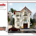 Thiết kế biệt thự Pháp mái ngói đỏ tại Hưng Yên sh btp 0115