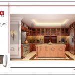 Thiết kế nội thất phòng bếp biệt thự lâu đài tại An Giang sh btld 0029