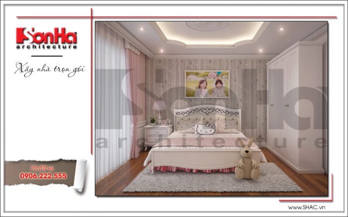 Thiết kế nội thất phòng ngủ con gái khu đô thị Ciputra Hà Nội