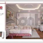 Mẫu Thiết kế nội thất phòng ngủ con gái khu đô thị Ciputra Hà Nội