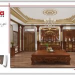 Mẫu thiết kế phòng thờ biệt thự cổ điển Pháp tại Hà Nội sh btp 0112