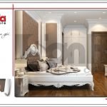 Thiết kế phòng ngủ 3 biệt thự 3 tầng tại khu đô thị Vinhomes Nam Thăng Long, Hà Nội