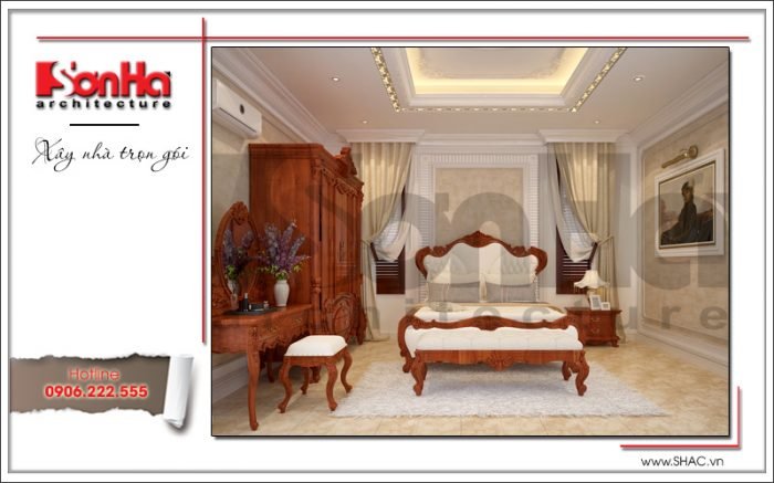 Mẫu Thiết kế phòng ngủ phụ biệt thự lâu đài tại An Giang sh btld 0029