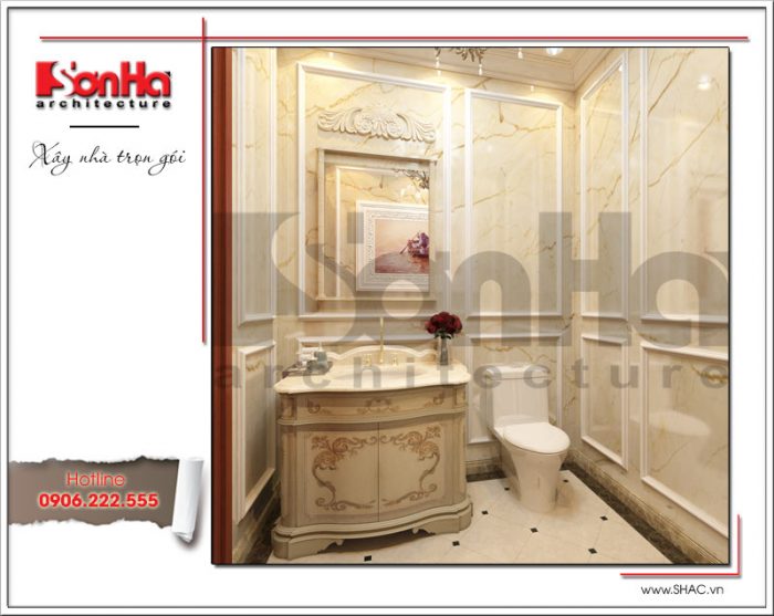Thiết kế phòng tắm biệt thự lâu đài tại Hà Nội sh btld 0030