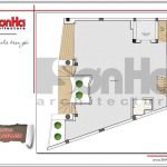 Mặt bằng công năng tầng 1 tòa nhà văn phòng tại Hà Nội sh vp 0030