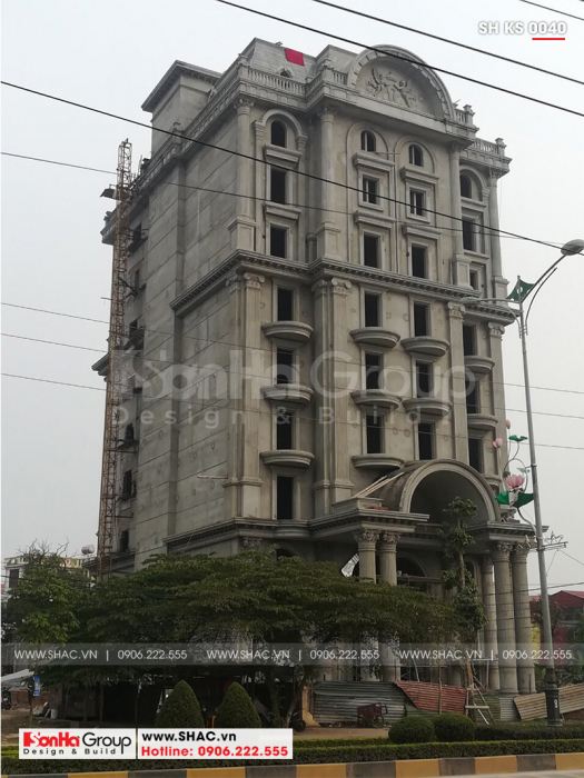 3 Ảnh thi công khách sạn pháp 9 tầng tại vĩnh phúc sh ks 0040