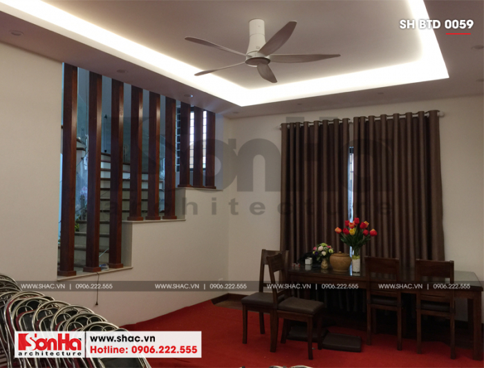 3 Ảnh thực tế nội thất phòng ăn biệt thự hiện đại tại hà nội sh btd 0059