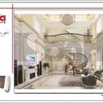 Mẫu nội thất phòng khách biệt thự cổ điển Pháp tại Hà Nội sh btp 0112