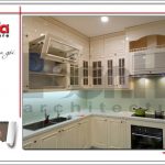 4 Ảnh thực tế nội thất phòng bếp biệt thự khu đô thị vinhomes nam thang long ha noi