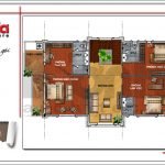 Mặt bằng công năng tầng 2 biệt thự cổ điển tại Quảng Ninh sh btp 0111