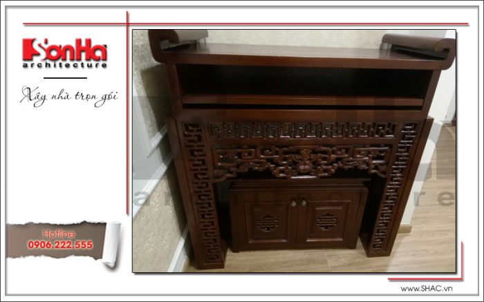 5 Ảnh thực tế nội thất kệ thờ biệt thự khu đô thị nam thăng long hà nội