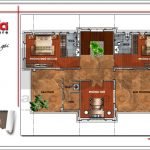 Mặt bằng công năng tầng 3 biệt thự cổ điển tại Quảng Ninh sh btp 0111