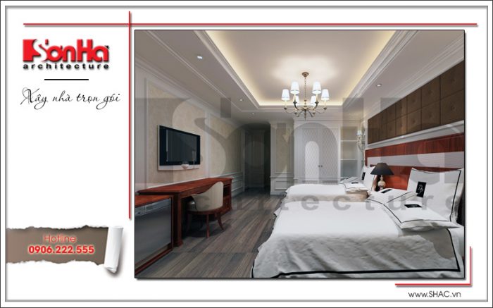 7 Thiết kế nội thất phòng ngủ khách sạn tại vĩnh yên sh ks 0040