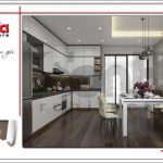 Thiết kế phòng bếp ăn nhà ống hiện đại tại Hà Nội sh nod 0175