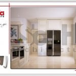 Thiết kế phòng bếp biệt thự 3 tầng tại khu đô thị Vinhomes Nam Thăng Long, Hà Nội