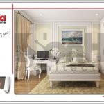 Thiết kế phòng ngủ 1 nội thất biệt thự 3 tầng tại khu đô thị Vinhomes Nam Thăng Long, Hà Nội