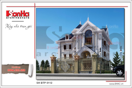 BÌA Thiết kế kiến trúc biệt thự cổ điển Pháp tại Hà Nội sh btp 0112
