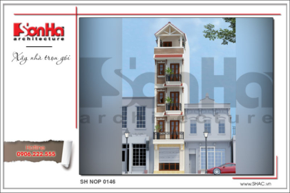 BÌA Mẫu thiết kế nhà ống kiến trúc Pháp tại Hà Nội sh nop 0146