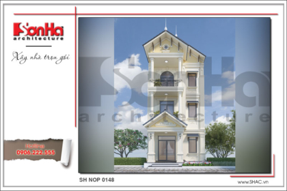 BÌA Thiết kế nhà ống 5 tầng kiến trúc Pháp đẹp tại Quảng Ninh sh nop 0148