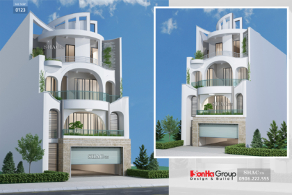Biệt thự hiện đại 4 tầng mặt tiền 11m rộng 250m2