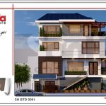 mẫu thiết kế kiến trúc biệt thự hiện phương án 2 đại sh btd 0061