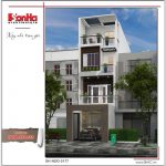 Thiết kế kiến trúc mặt tiền nhà ống hiện đại tại hải phòng sh nod 0177